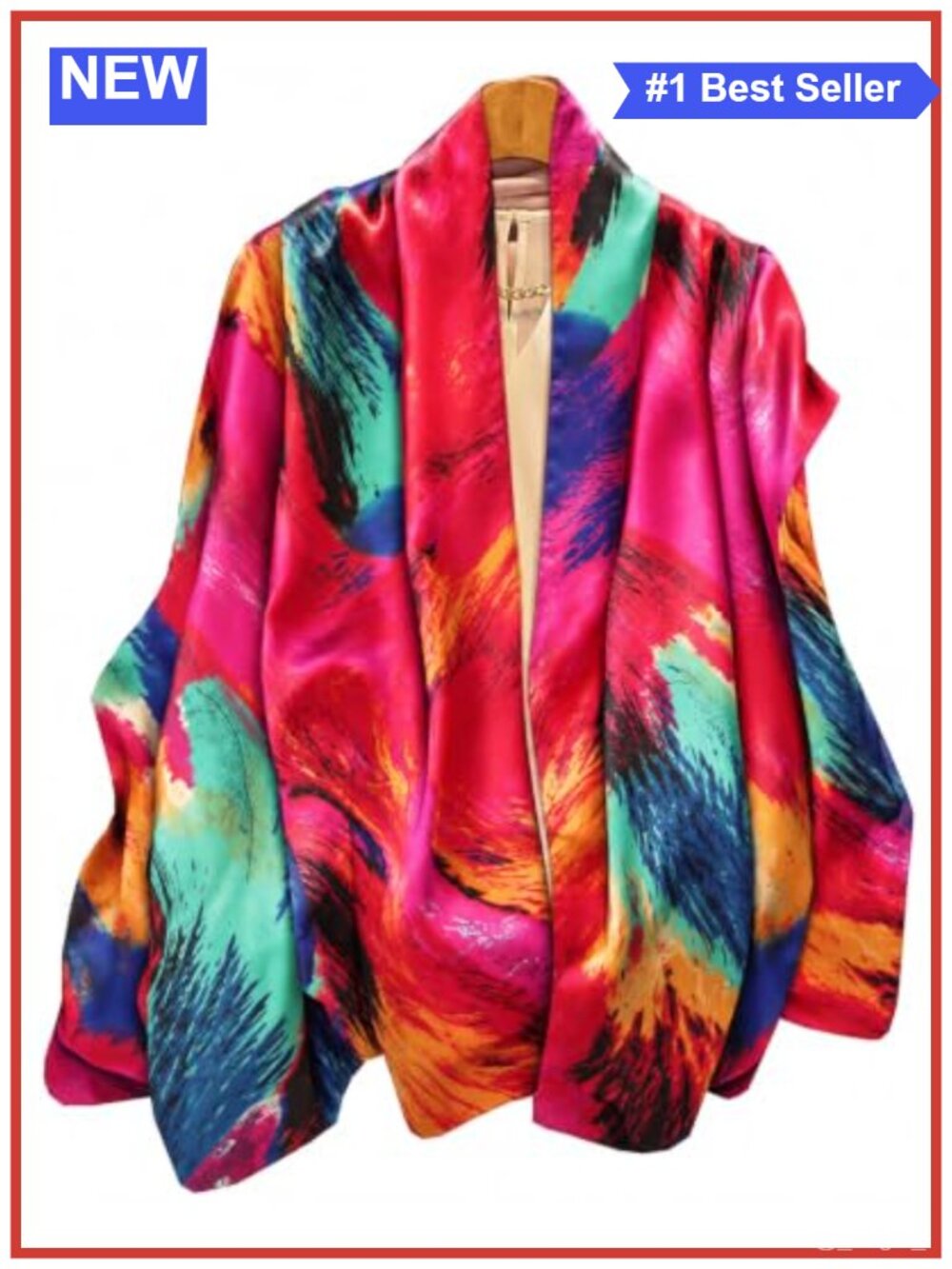 Women's Lightweight Floral Satin Silk-Feel Shawl Wrap Scarf 70x35